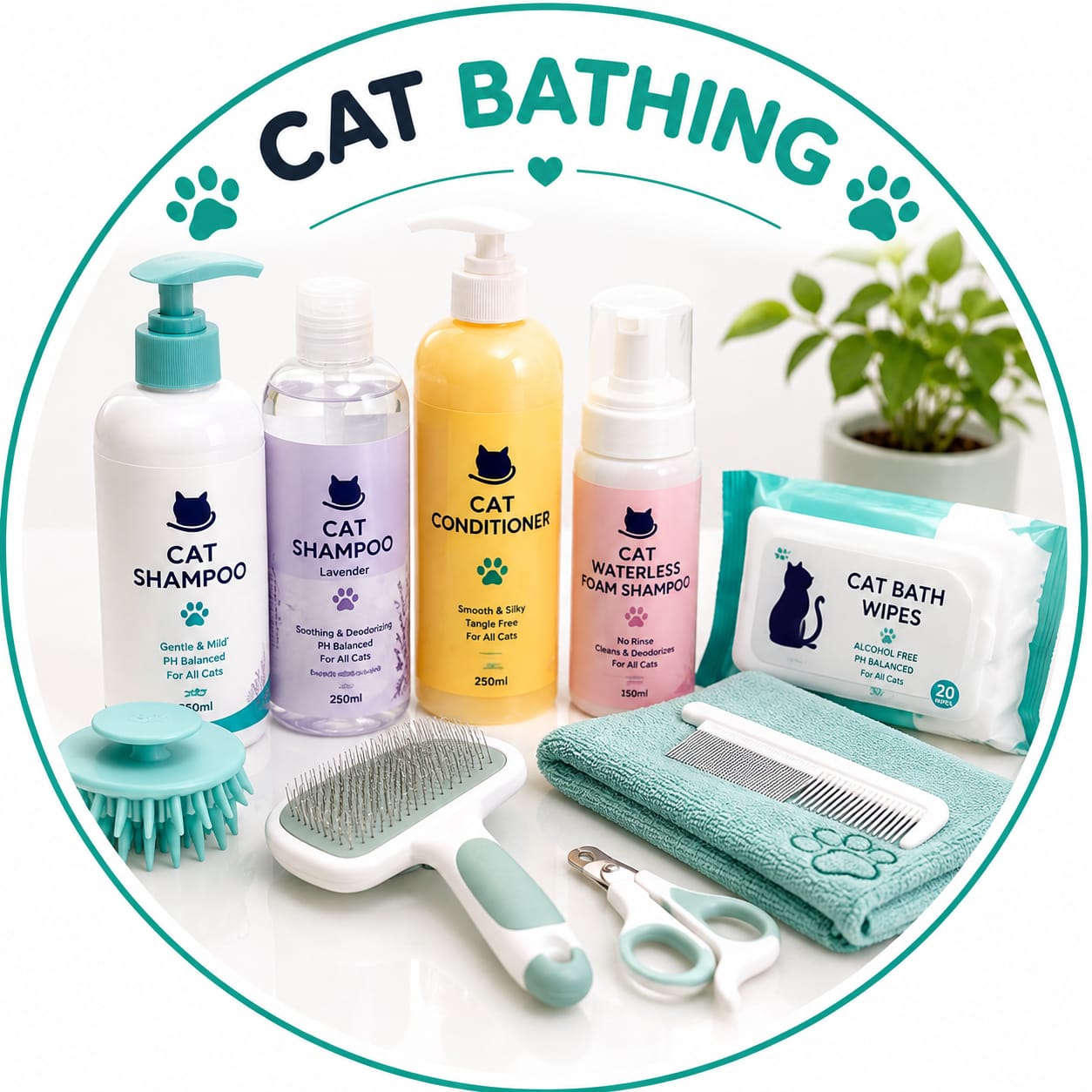 Cat Bathing