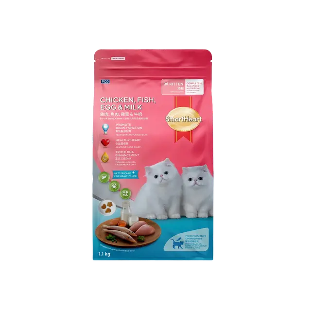SmartHeart Kitten Cat Food Chicken, Fish, Egg & Milk 1.1kg