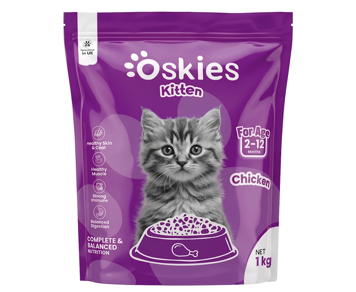 Oskies Kitten Cat Food Chicken 1Kg