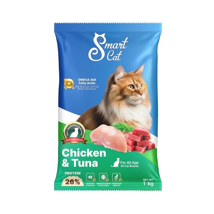 SmartCat Dry Cat Food Chicken & Tuna 1kg (All Life Stage)