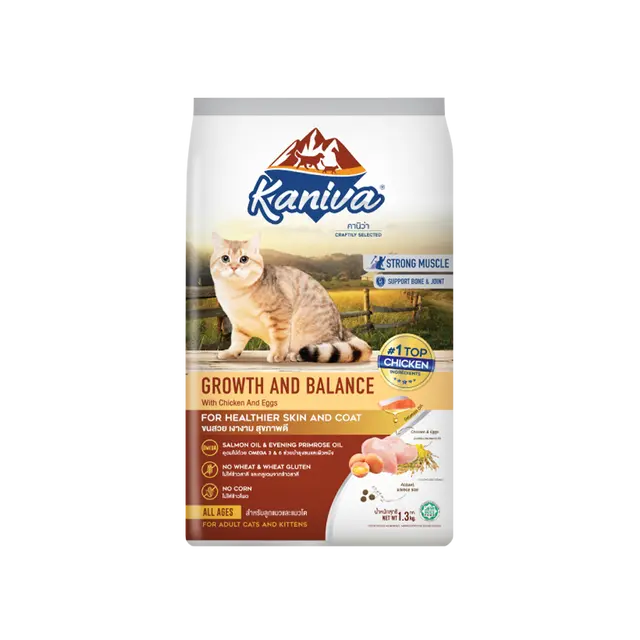 Kaniva Growth & Balance Cat Food Chicken, Egg & Rice 1.3kg for All Ages