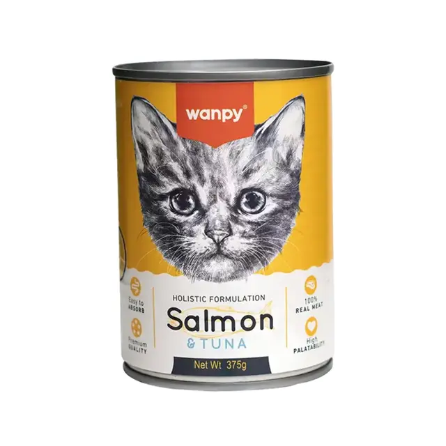 Wanpy Holistic Formulation Kitten Can Food Salmon & Tuna 375g