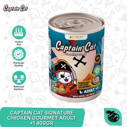 Captain Cat Premium Chicken Gourmet Canned Wet Food Adult 400g