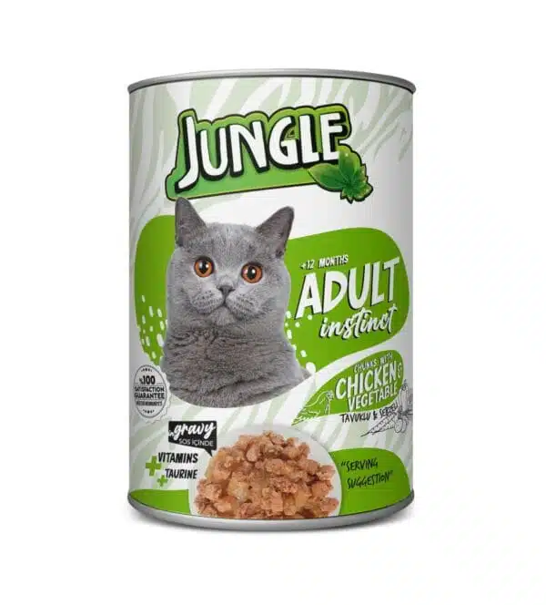 Jungle Adult Can Cat Wet Food Chicken & Vegetable 400g