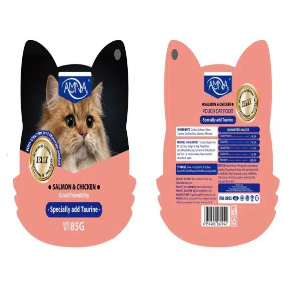 Amna Cat Jelly Pouch – Salmon & Chicken 85g