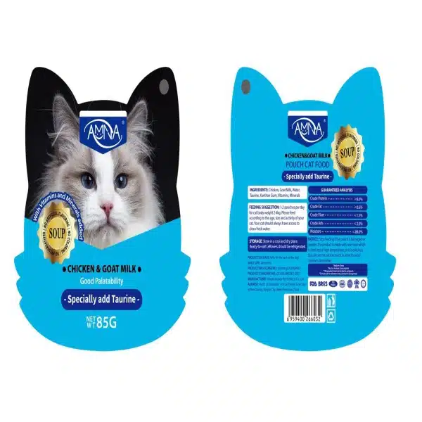 Amna Cat Jelly Pouch Chicken & Goat Milk 85g