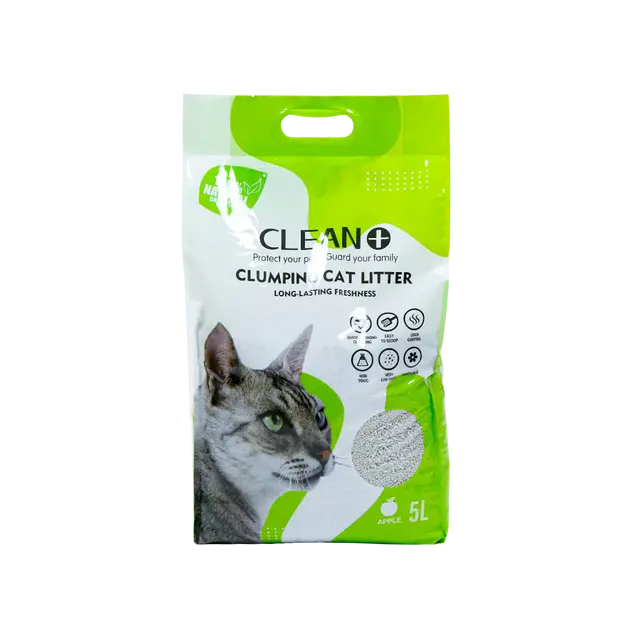 Clean Plus Clumping Cat Litter Apple 5L