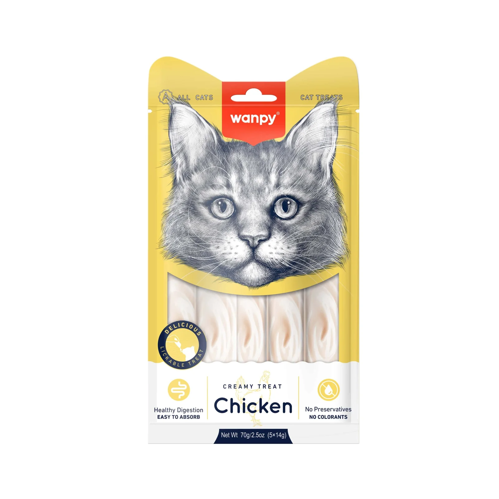 Wanpy Creamy Treats for Cats with Chicken 70g