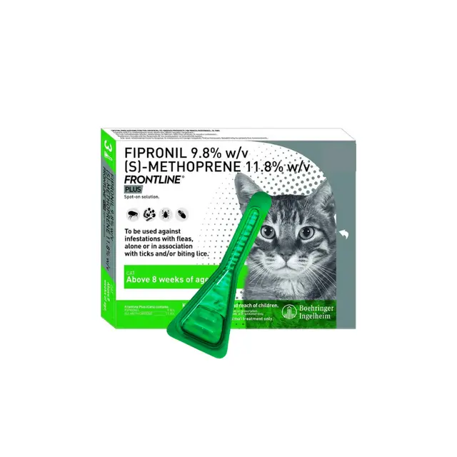 Frontline Plus Spot On for Cats - Flea and Tick Protection- 1 Pipette