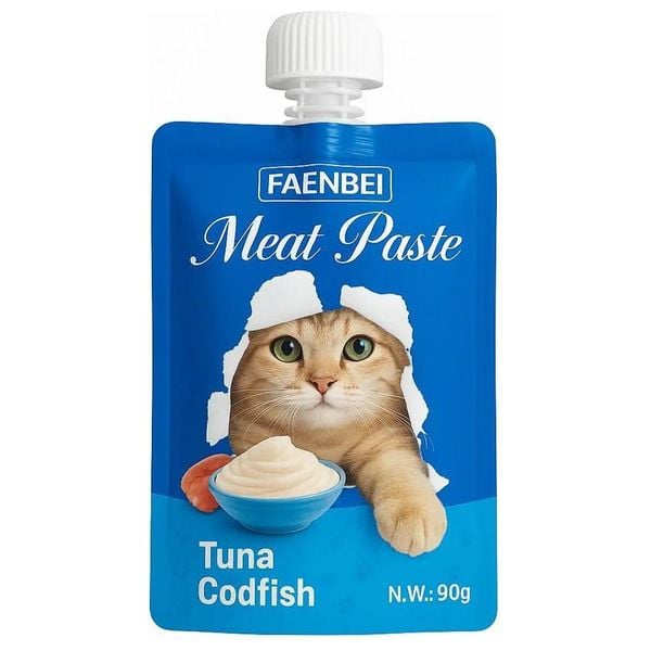Faenbei Meat Paste Tuna & Codfish Cat Pouch 90g