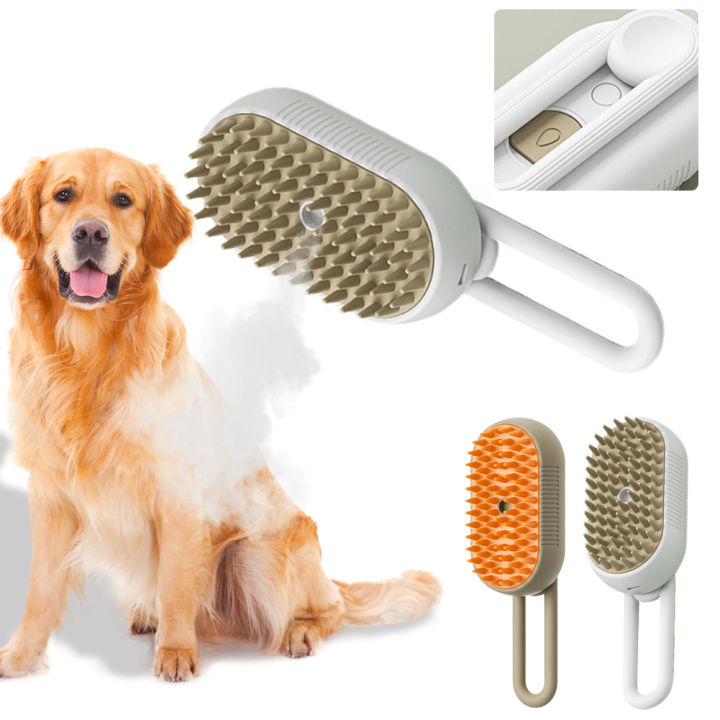 3-in-1 Electric Pet Grooming Brush Steamy Spray, Hair Removal, and Massage for Cats and Dogs