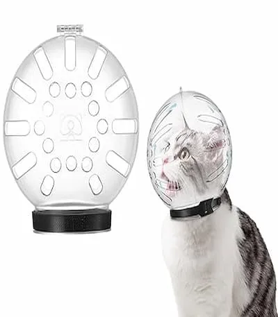 Cat Muzzle Helmet for Grooming & Bathing M Size